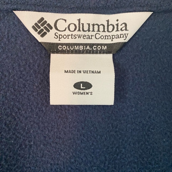 Columbia navy, zip up fleece jacket women’s large - Picture 3 of 12